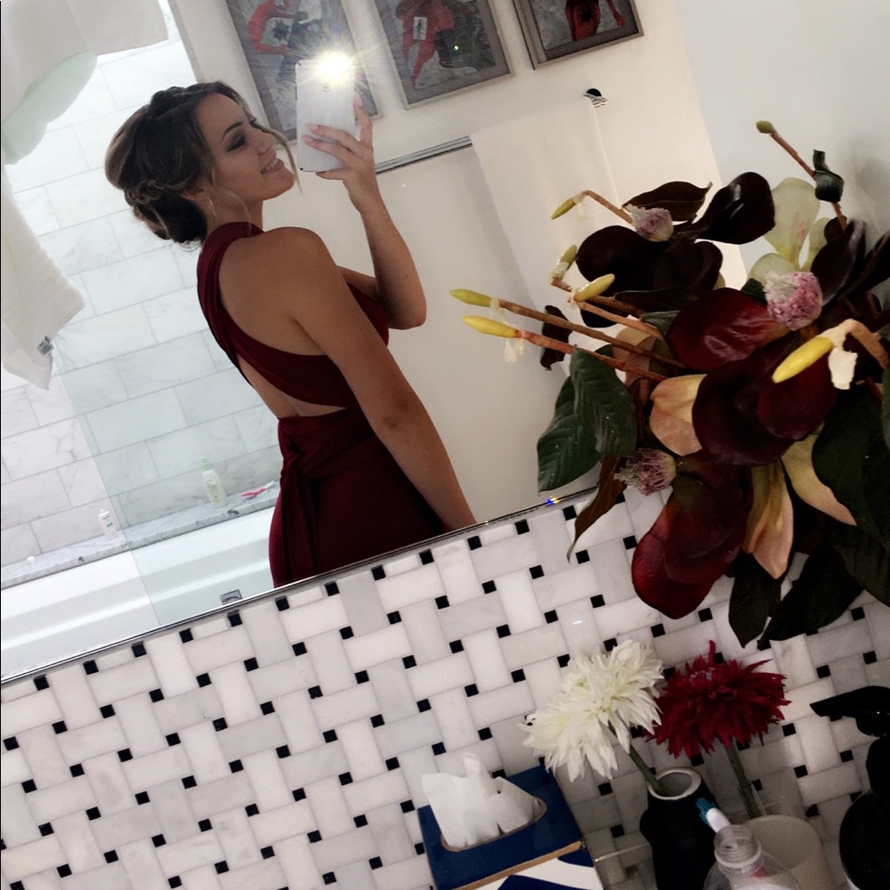 MAROON DRESS